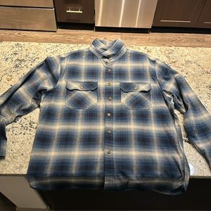 Men’s Blue PENDLETON Burnside Flannel Shirt Size XL